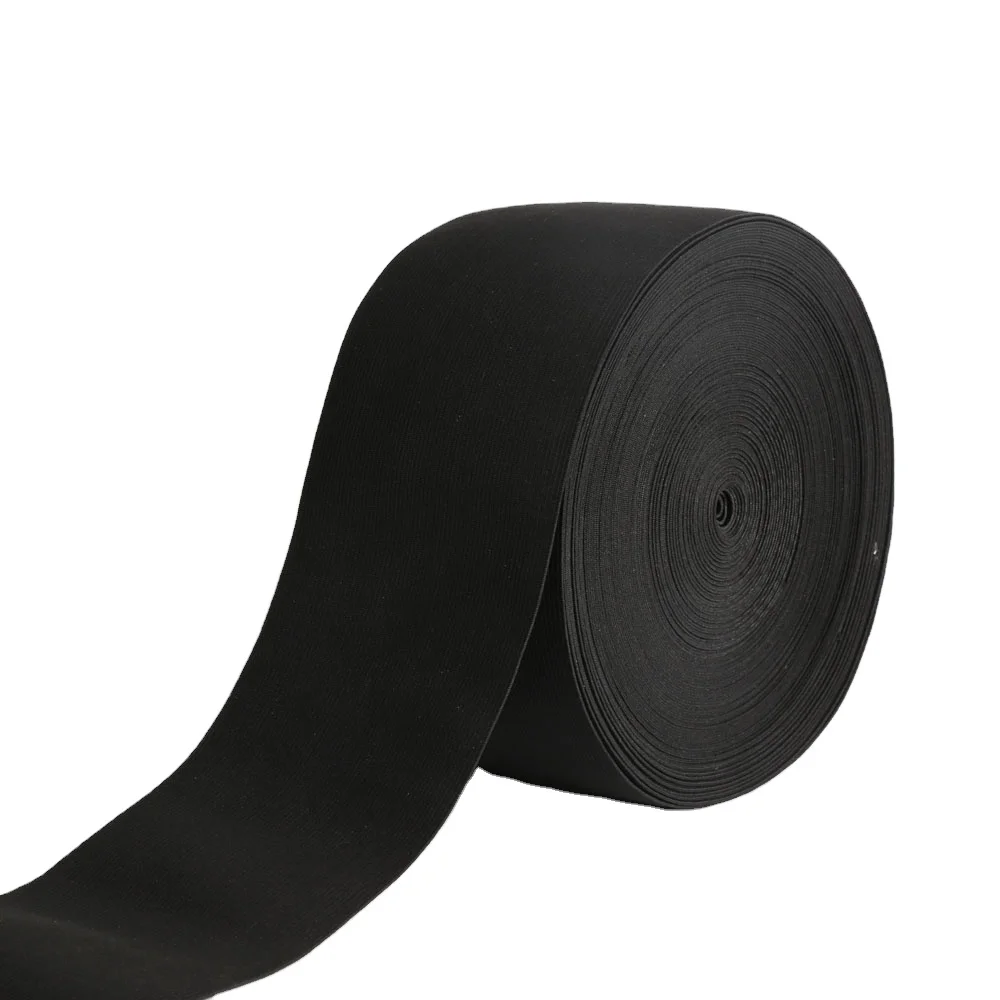 1/1.2 /1.5 /2 /2.5 /3 /4/5/6 Inch Wide Black Knitted Elastic Band