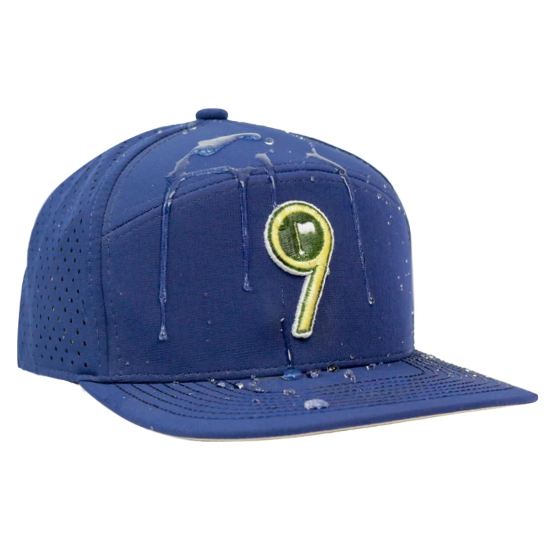 HS15 Custom Mens 6 Panel Logo Baseball Non-Waterproof Veracap Snapback Laser Cut Hole Hydro Waterproof Cap Golf Hats