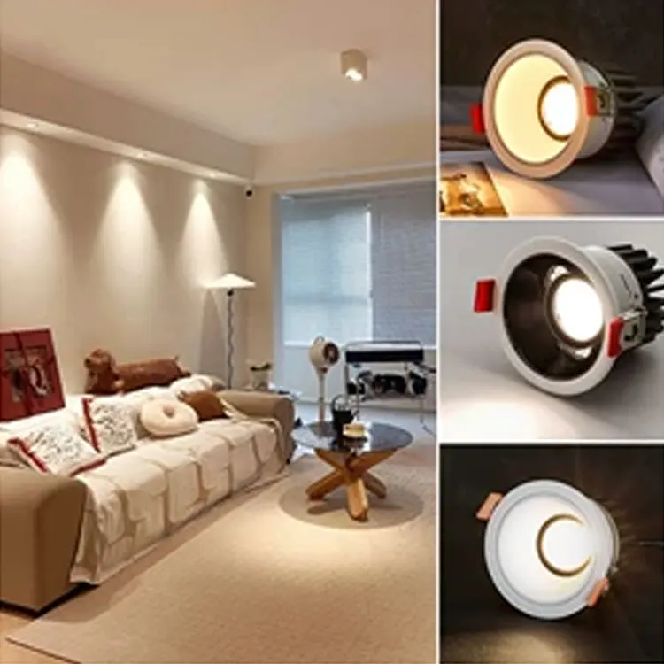 Cob Ceiling Led Recessed Mounting Downlight 7w Adjustable Chrome Spot Downlight Double Lamps Super Fashion Model 12w Down Light