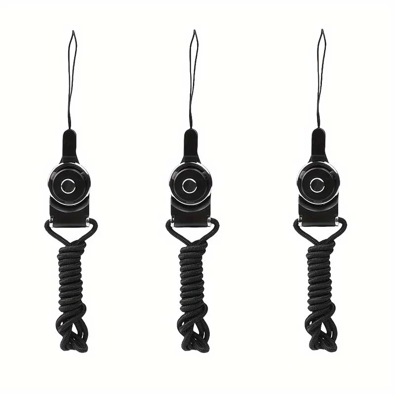 New Product Neck Strap Anti-lost Long Phone Lanyard Phone Hanging Neck Strap Black Pink fairy tail phone strap