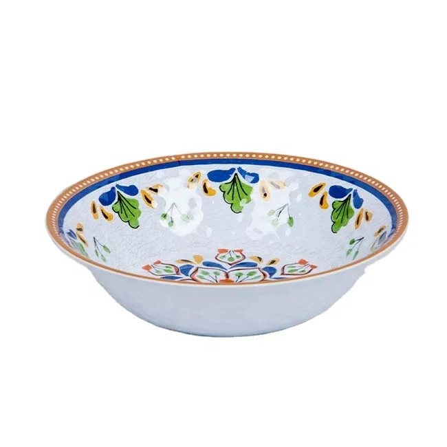 Unique Design Like Ceramic Heavy Weight Plastic Bowls Unreakable Salad Soup Rice  Melamine Bowls