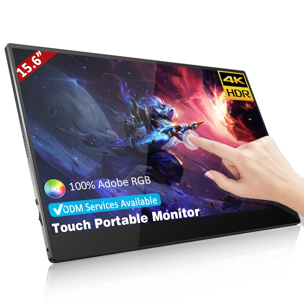 Sibolan 600 Яркость 15 6 дюймовый uhd экран боковой трек корпус Стенд 4K 100% цветной диапазон usb type c сенсорный портативный монитор