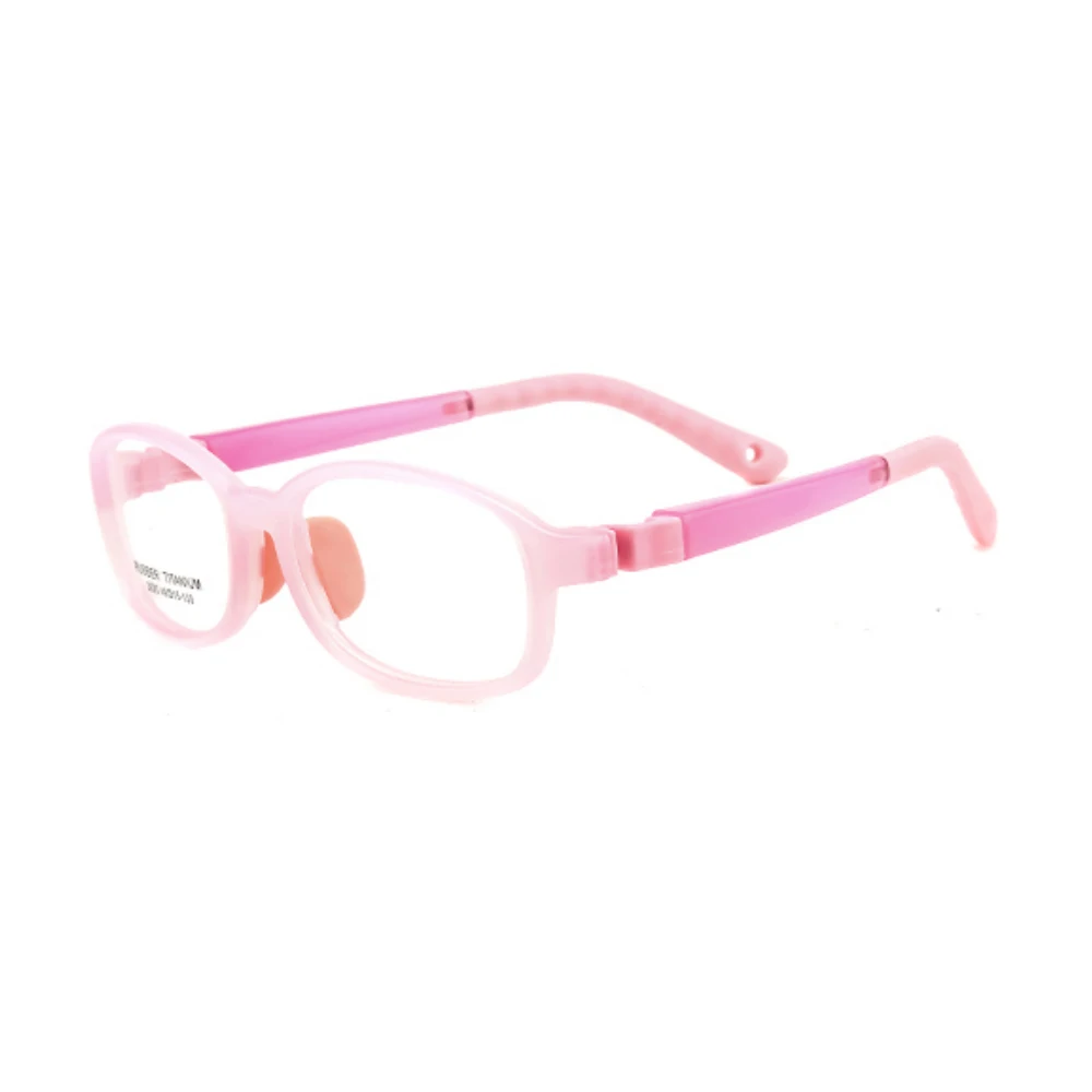 High Quality Colored Pink TR90 Prescription Eye Glasses Girls Kids Specs Flexible Acetate Optical Frames for Children