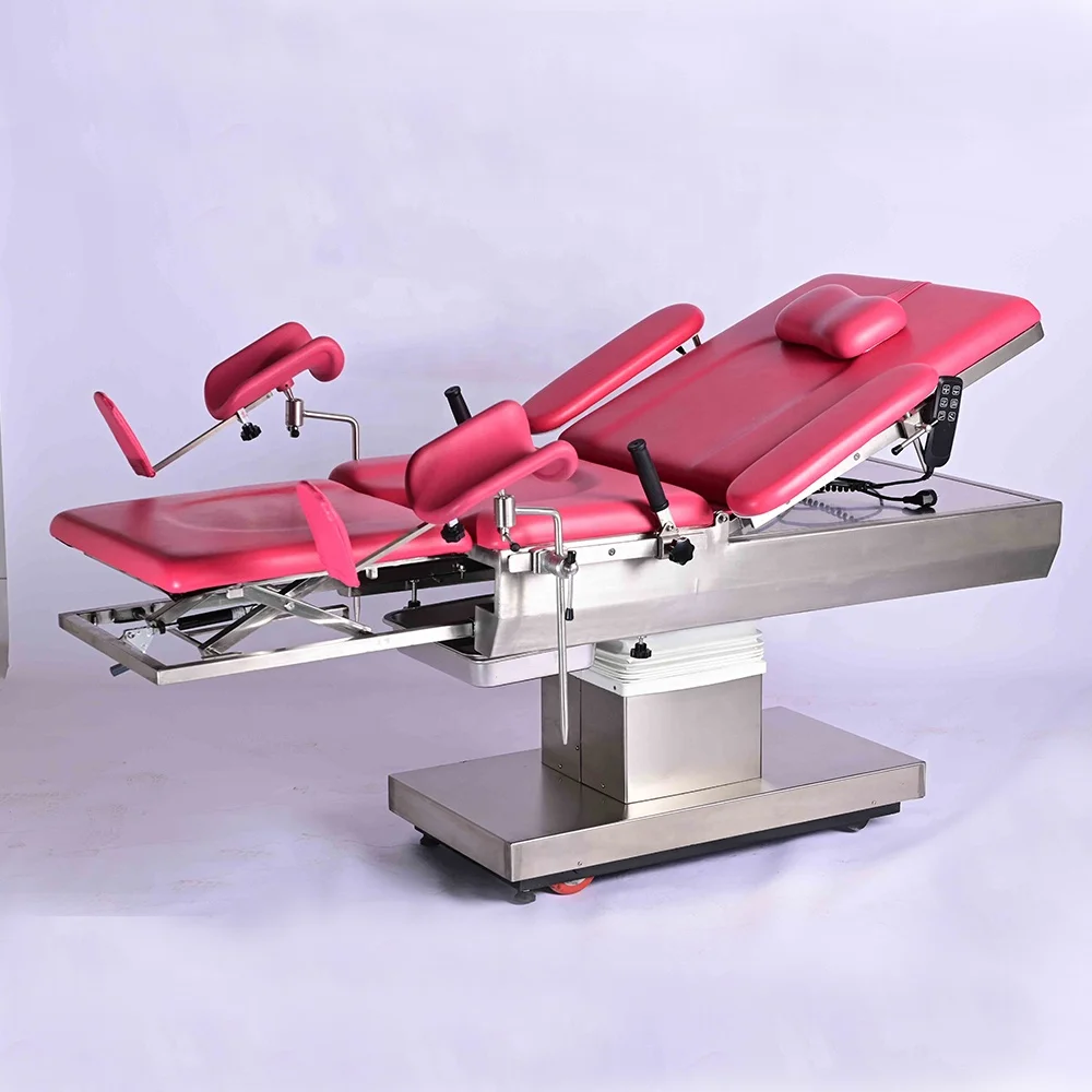 High End 340 Stainless Steel Hospital Gynecological Female Examination Table Electric Operation Bed for Gynecology and Obstetric