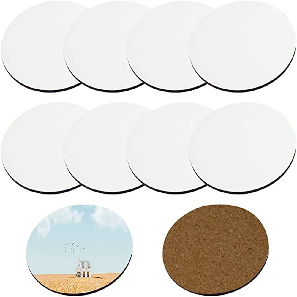 3.9inches Custom Round Tea Coaster Sublimation Blanks DIY Wood MDF Coaster