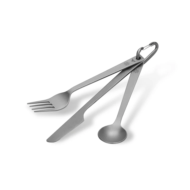 Naturehike outdoor camping Dunhuang series 3 in 1  Titanium Titanium Knife Fork and Spoon