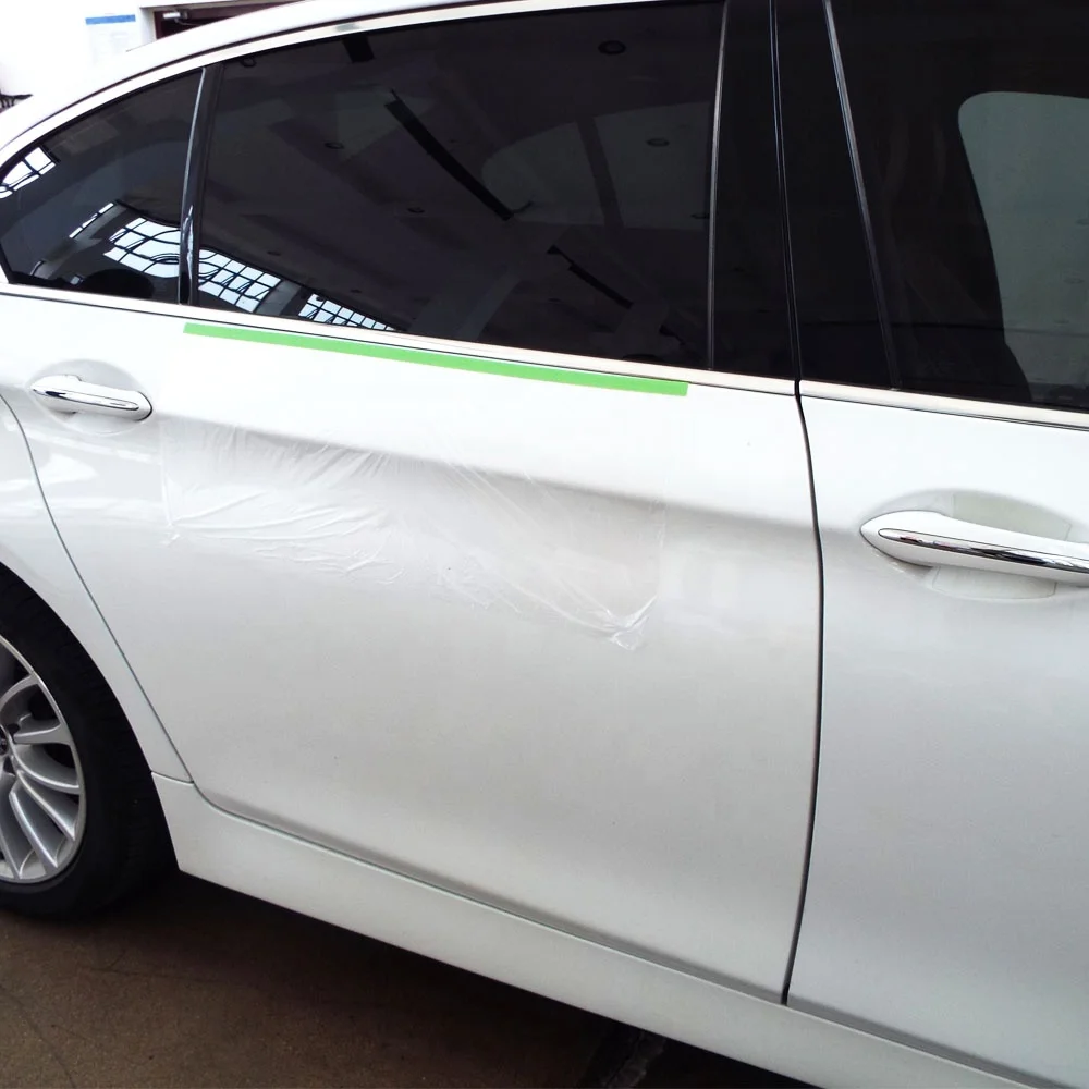 Pre Taped Painter Painting Plastic Film Decoration Light Weight HDPE Speedy Masking Film With Tape Roll for Car