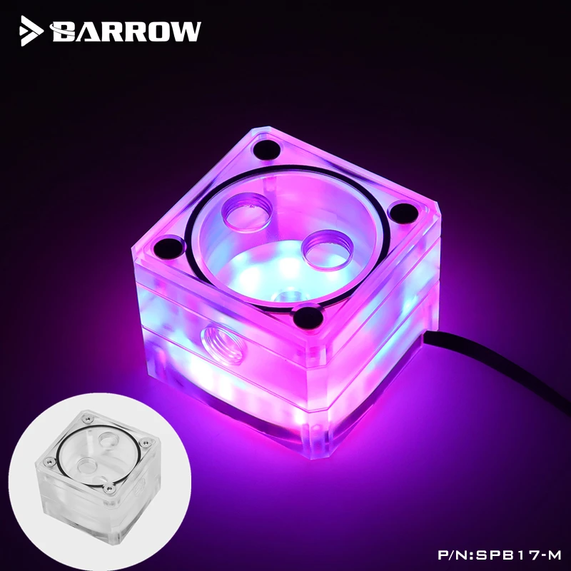 Barrow Mini ITX Water Pump Expansion Part ,Pump Box MOD used For ITX Case,Acrylic Reservoir 5V 3PIN AURA SPB17-M
