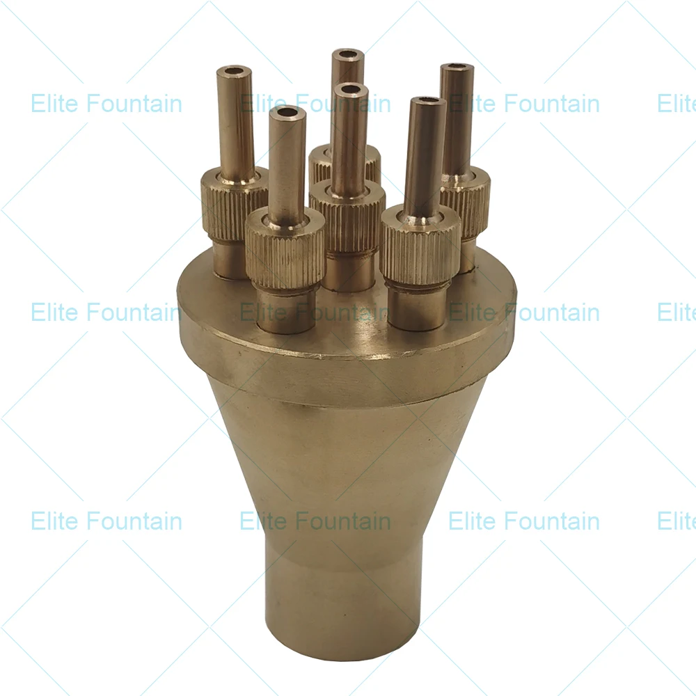 
Chromplated Brass 2 Tier Center Direct Straight Style Fountain Nozzle Adjustable Center Straight Up Brass Fountain Nozzle 