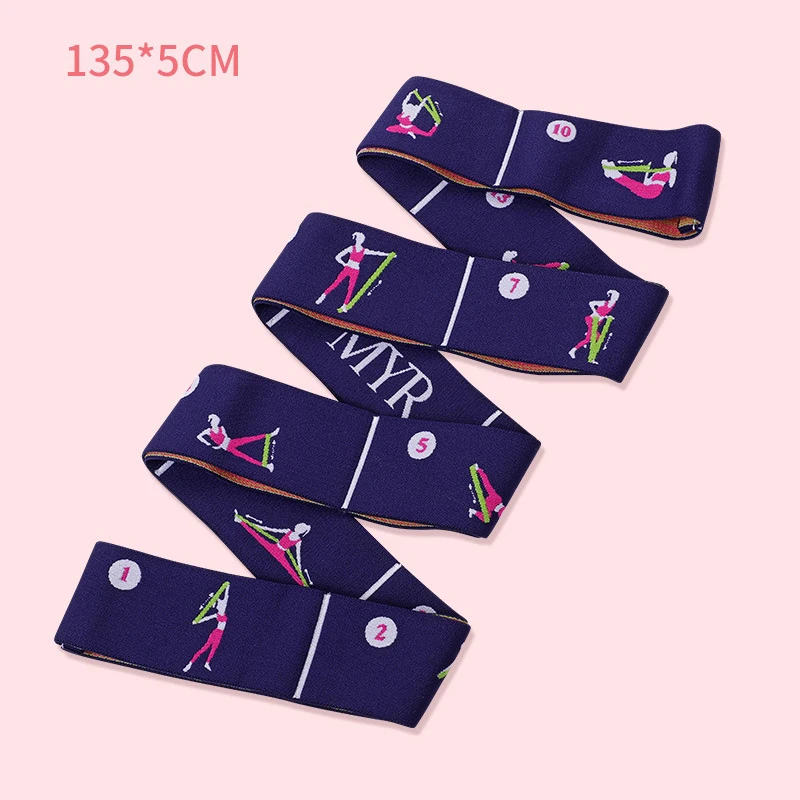 Elastic 11 Loops Yoga Stretching straps for Dance Gymnastics exercise Training fitness physical therapy stretch strips bands