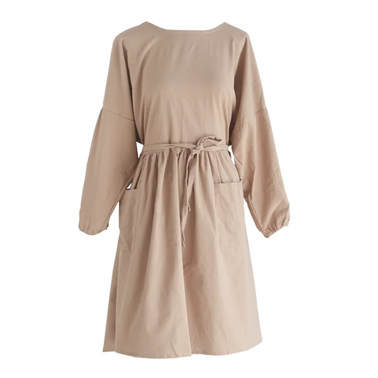 Waterproof 100% Cotton Overall 3 Colors in Stock Long Sleeve Apron Kitchen