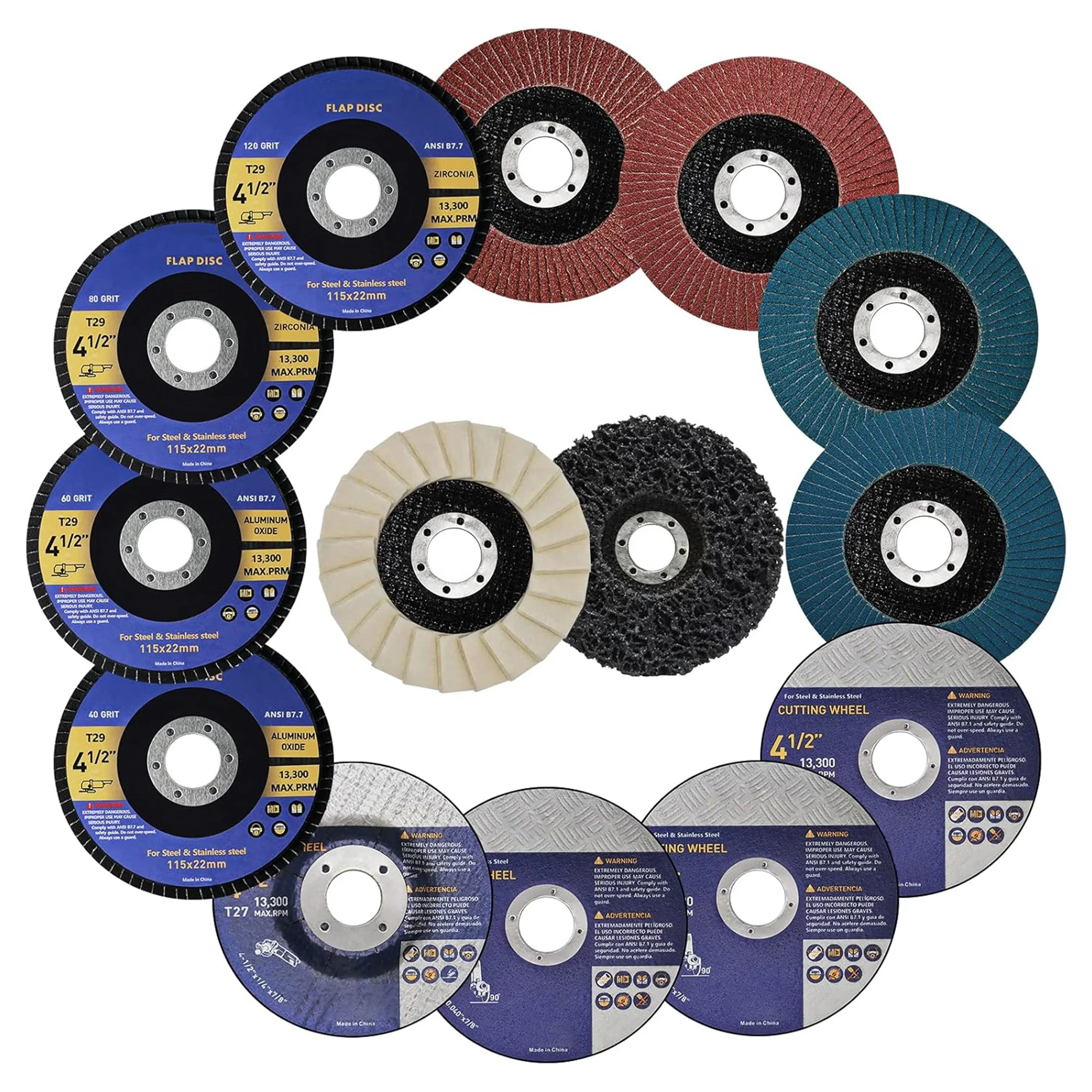Disco Abrasivo De Metal Alta Calidad 4 Pulgadas 100x6x16mm Flexible Pulido