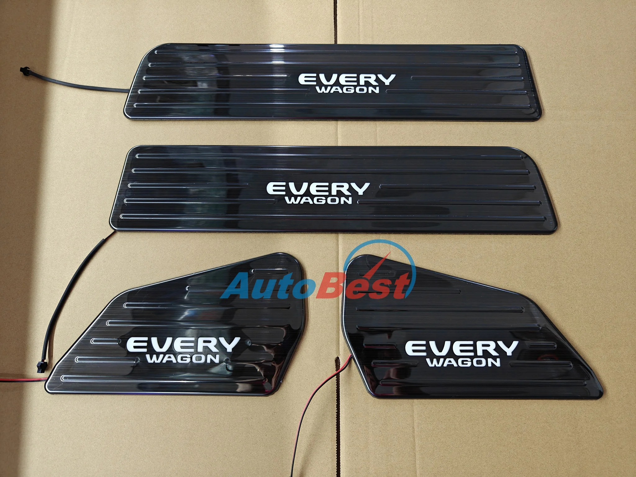 STAINLESS STEEL DOOR SILL SCUFF PLATE FOR SUZUKI EVERY WAGON VAN DA64 DA17 ACCESSORIES