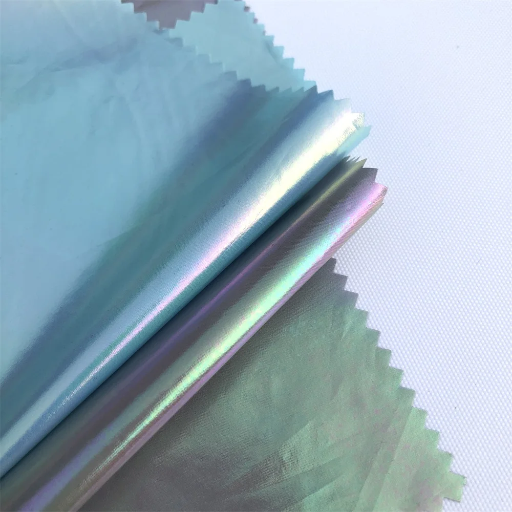 Tough Nylon Fabric For Clothes Nylon Laser Composite Fluorescent Women Cloth Fabric