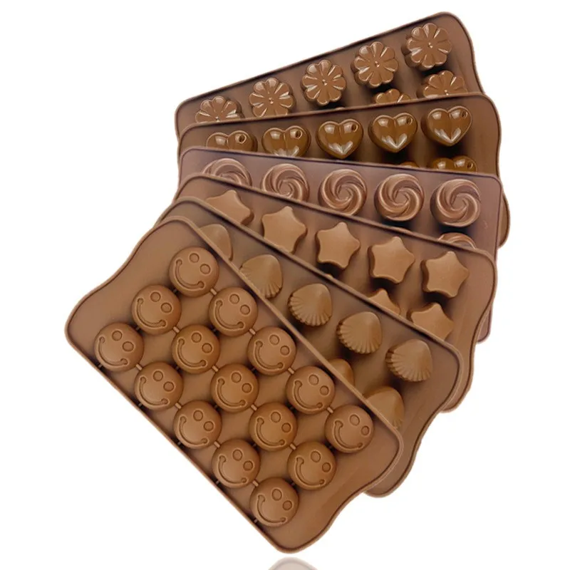 Factory Stock 15 Cavity Silicone Resin Mold Square Shape Chocolate & Ice Cube Tray for Candle Use