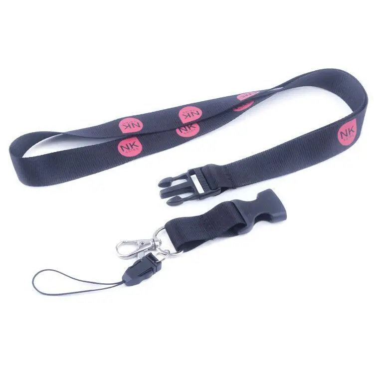 customizable necklace children size printing polyester blue safety buckle football soccer printing lanyard