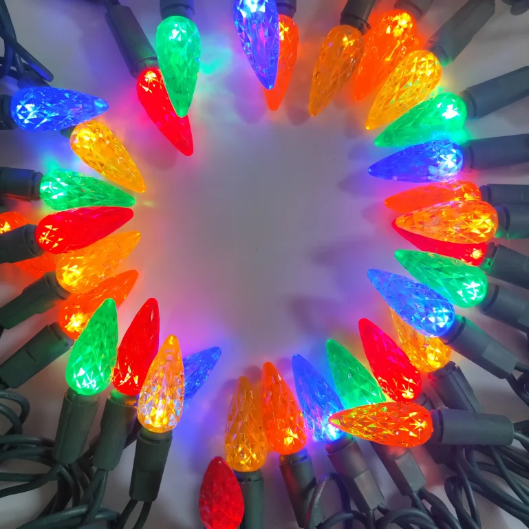 110V colorful Strawberry bulb C6 LED light  decorate string light for all holiday and commercial building
