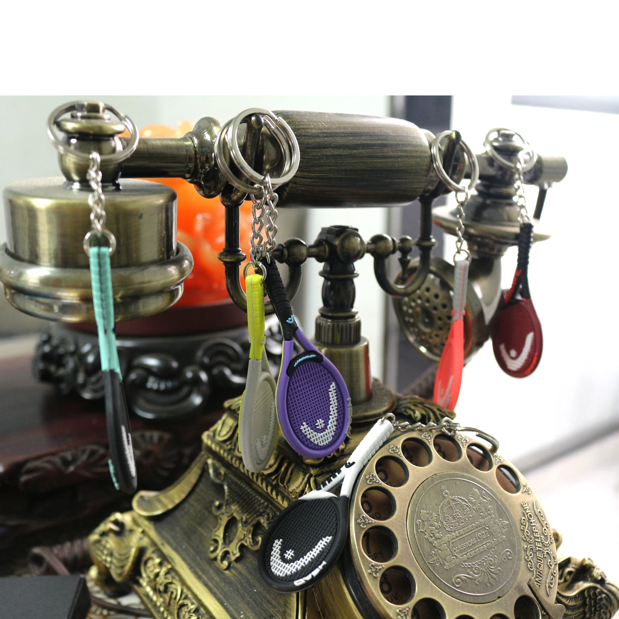 Модный новый дизайнерский брелок для ключей с теннисными мячиками в спортивном стиле