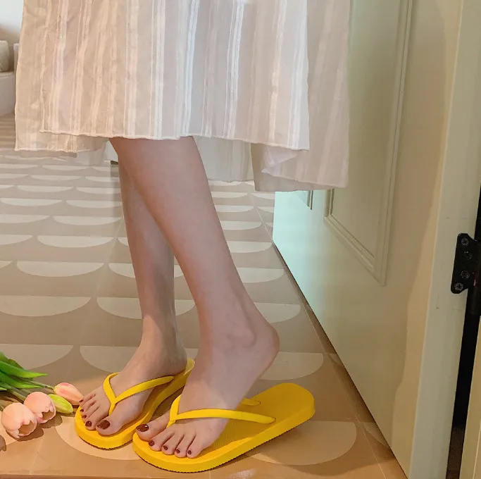 Wholesale Summer White Wedding Flip Flops Slippers For Guests 	 beach casual slipper flip-flops outdoor Slippers