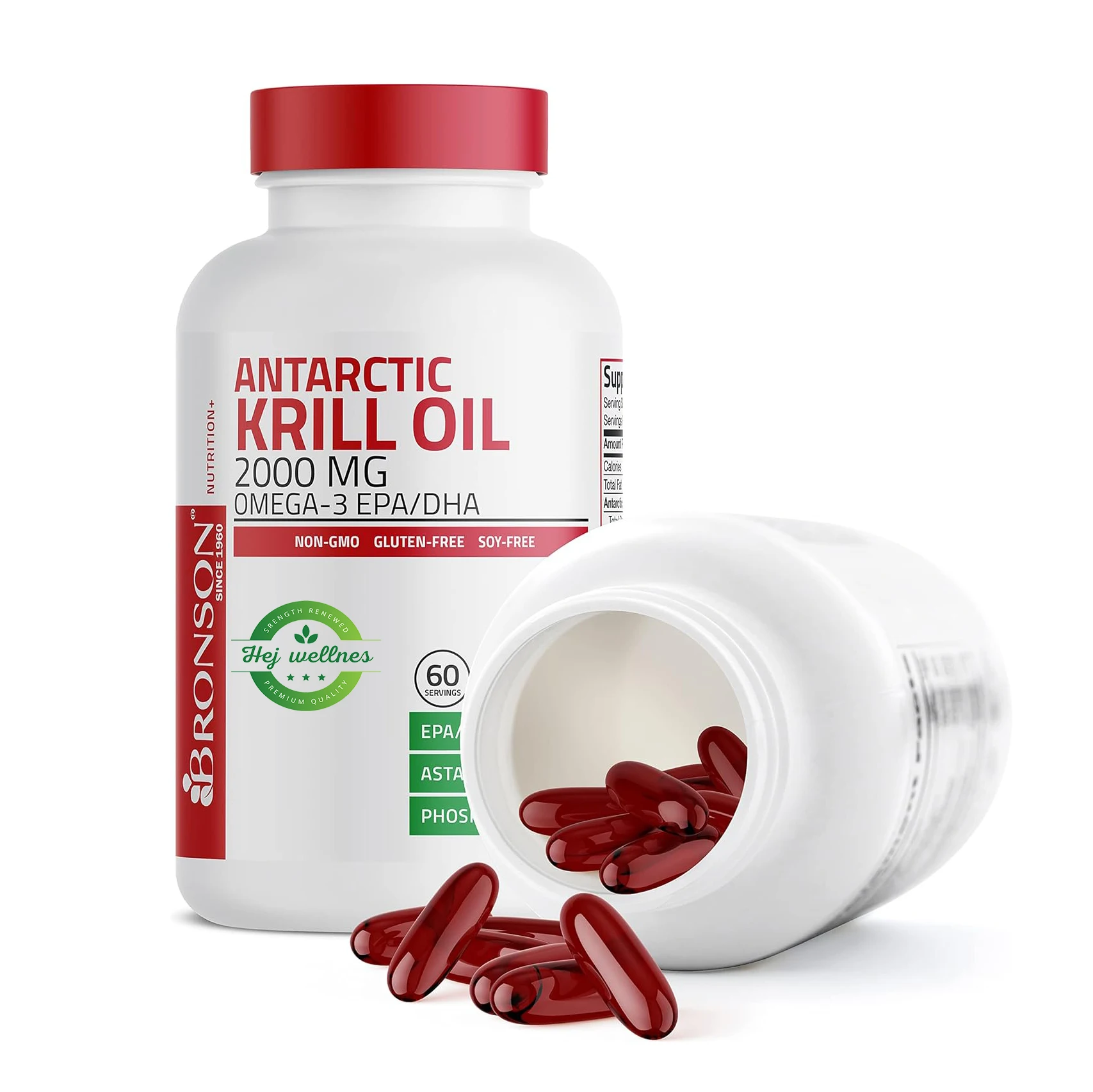 custom antarctic krill oil softgel  2000 mg contains omega-3 fatty acids epa dha astaxanthin phosphatide krill oil supplement