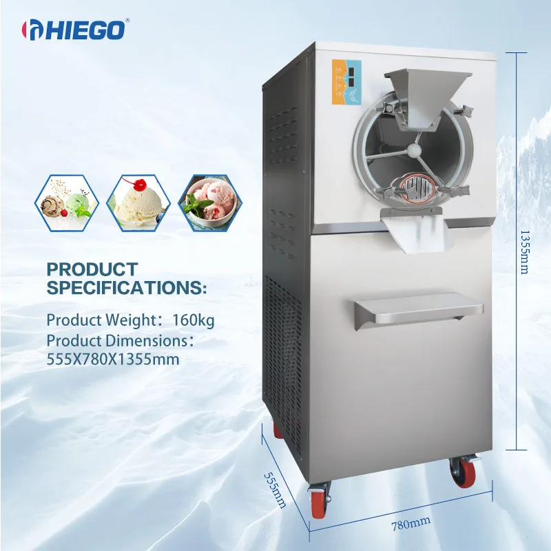 Wholesale Fast Cooling commercial hard ice cream maker italian gelato hard ice cream machine for food shop