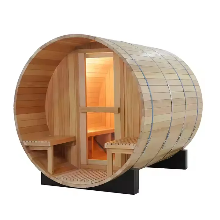 6-8 person sauna outdoor traditional sauna rooms cheapest price dry steam stove barrel wood sauna for sale