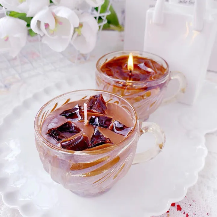 Ins Hot Sale Soy Candles Scented Luxury Private Label Coffee Smokeless Scented Candle