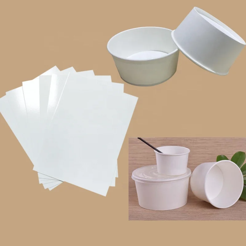 
White kraft pe coated paper waterproof and oil-proof for food packing 
