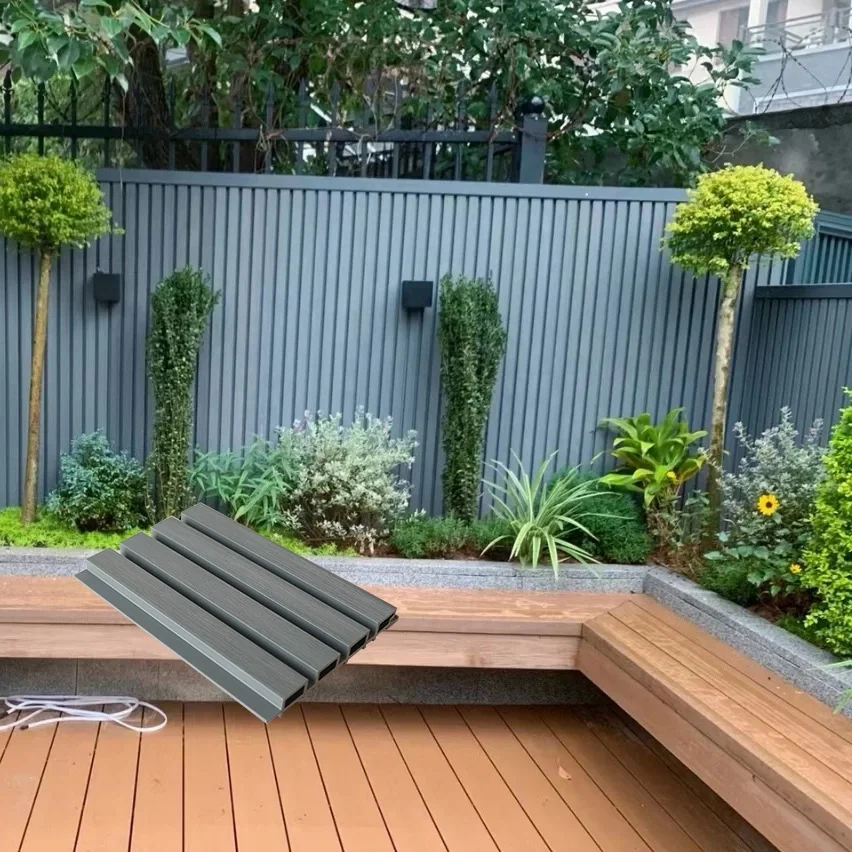 Outdoor partition wall board brick cladding fluted decorative exterior wpc wall panel