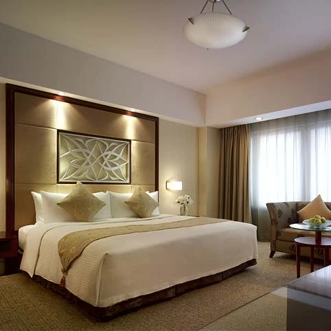 Роскошная двуспальная кровать для отеля, гостиничная мебель для спальни