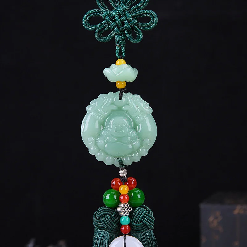 Safe car pendant Ping An Chinese knot tassel ornaments unique car hanging decoration accessories