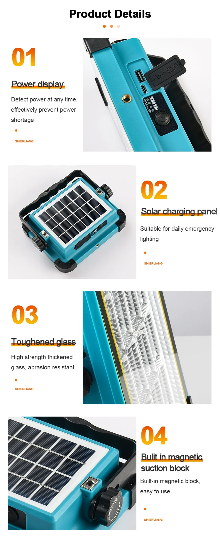 High Quality Competitive Price Solar Flood Light Energy Saving Led Solar Panel Flood Light