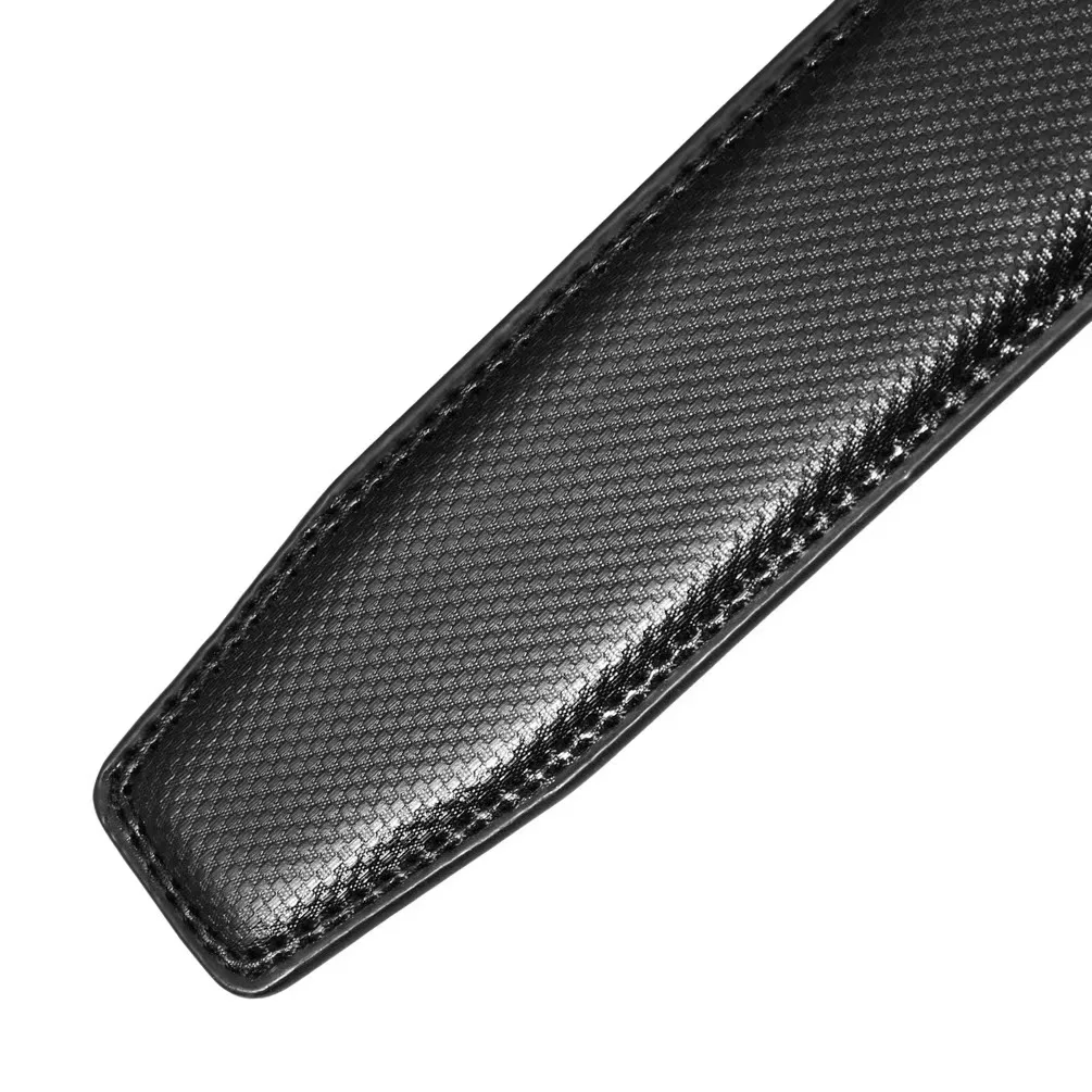 Split Genuine Leather Black And Brown Grain Auto Buckle Men Belt Strap