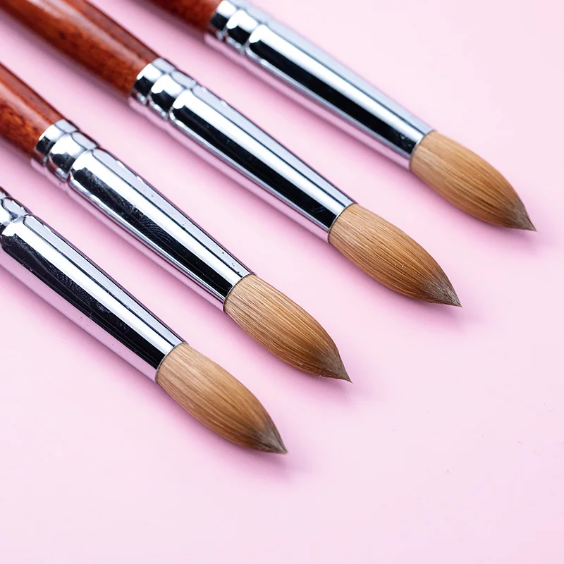 Factory Wholesale Custom Box Package Private Label High Quality Manicure Kit 100% Kolinsky French Acrylic Nail Brush Set For Art