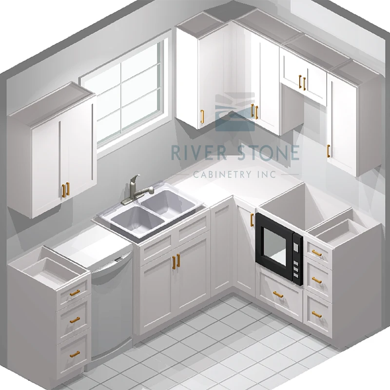 Best Quality Modular Kitchen Cabinets Complete Sets USA Fast Delivery Flat Pack Cabinets Wood Kitchen Pantry Cabinet For Storage
