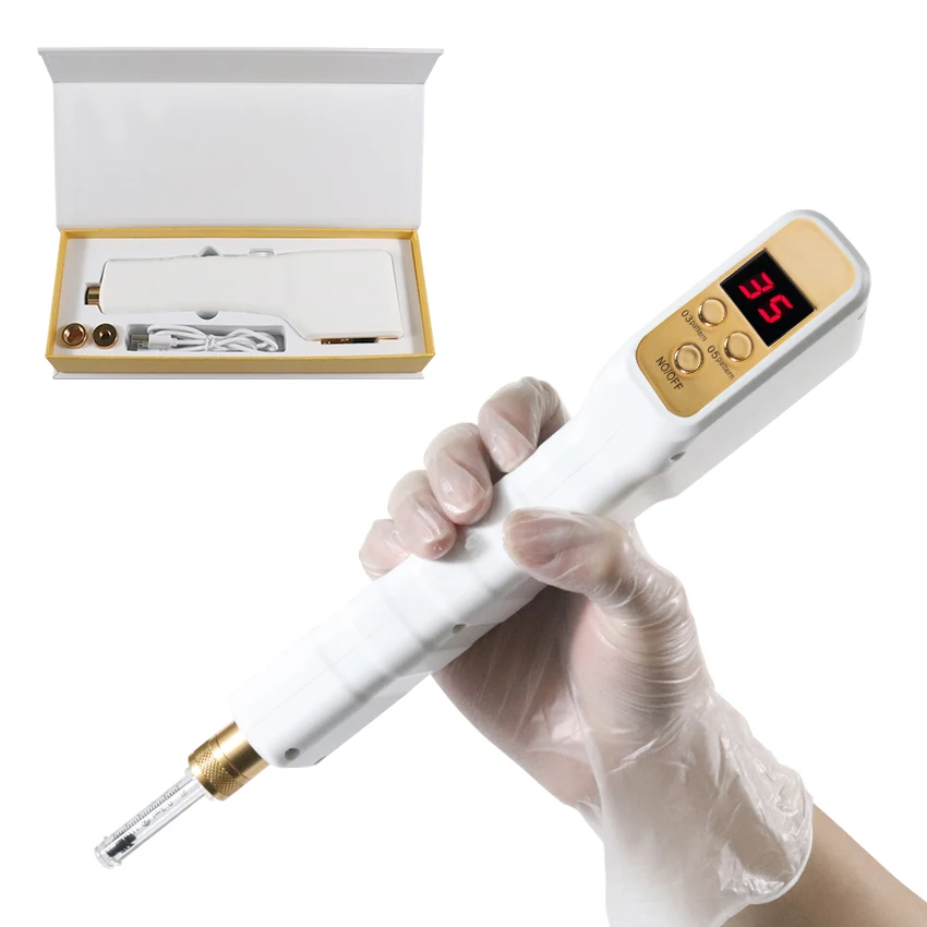 Newest 2024 Adjustable Electric Automatic Hyaluronic Pen Injector Needle Free Hyaluronic Acid Injector Pen