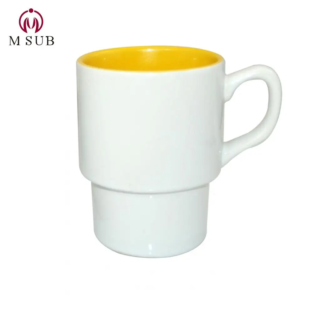sublimation blanks inner color stackable mug coffee mugs custom logo ceramic mugs with logo customize