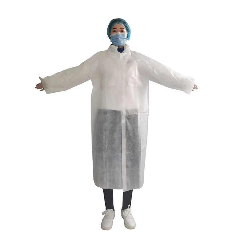 Manufacturer Factory Laboratory Jacket Non Woven PP/SMS Disposable Lab Coat