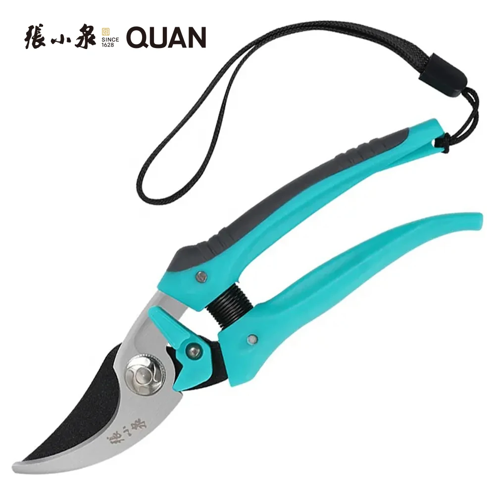 Professional Anti-Slip Plastic Handle Curved Blade Pruner Bud Trimmer Garden Scissors