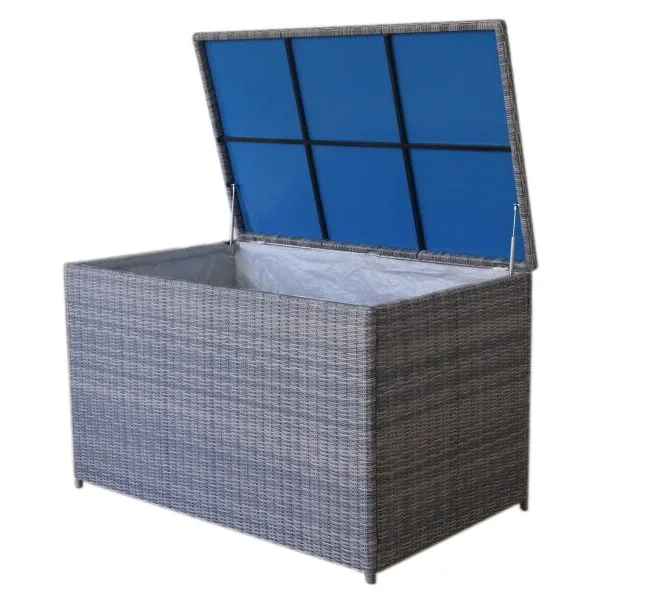 Rattan Outdoor Storage Box for Garden Tools Customized color plastic storage box