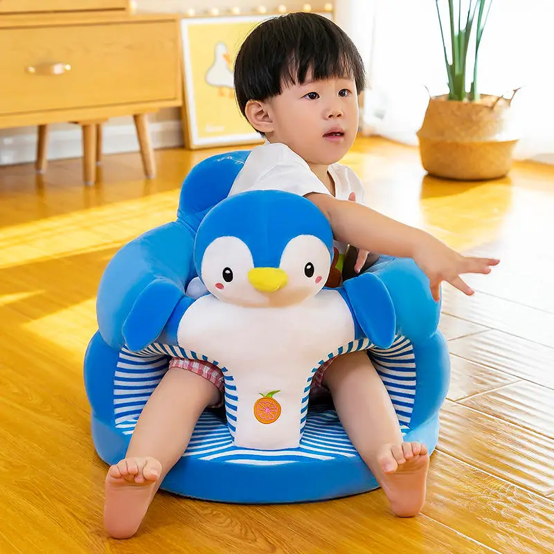 cute cartoon Infant Safety Seat Soft Stuffed Animal Baby Sofa Plush Baby Cushion anti-rollover board baby chair