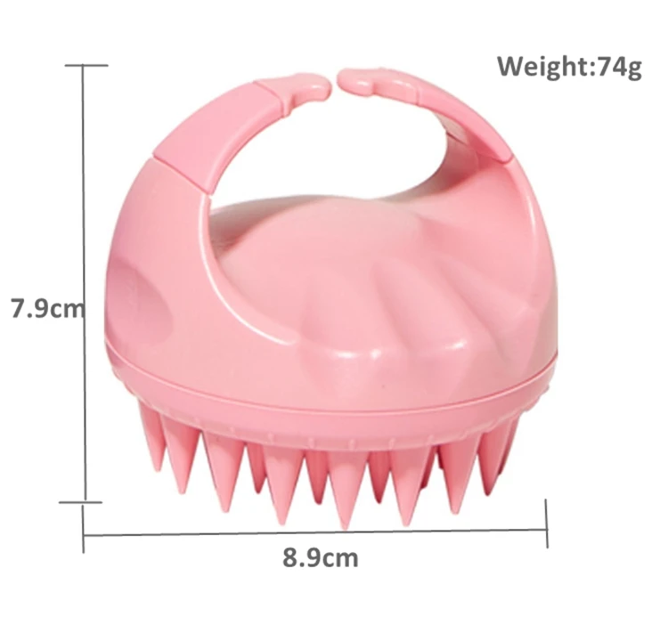 Handheld Shampoo Brush Dandruff Removal Exfoliator Wet Dry Hair Growth Silicone Head Scrubber for Washing Hair Scalp Massager