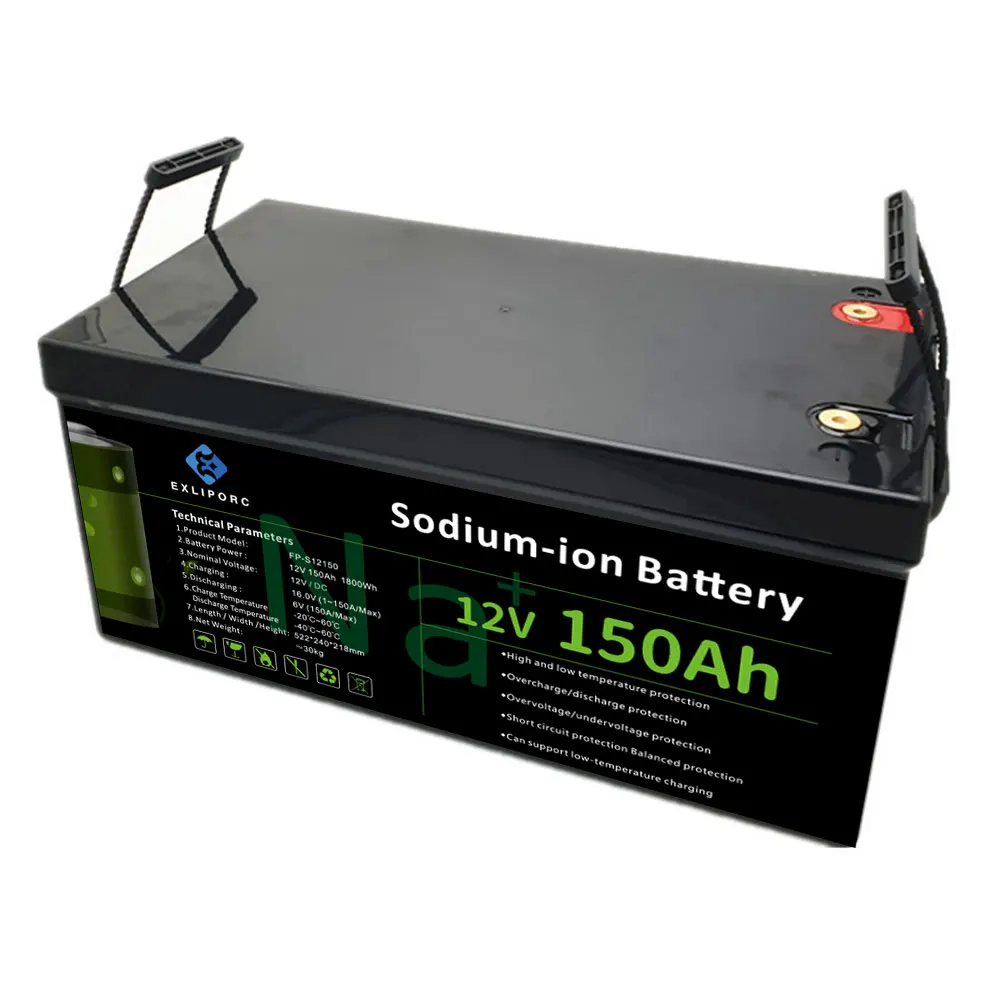 Exliporc 12V 150Ah Sodium-ion-battery Energy Storage System natrium ionen akku for sodium ion battery pack