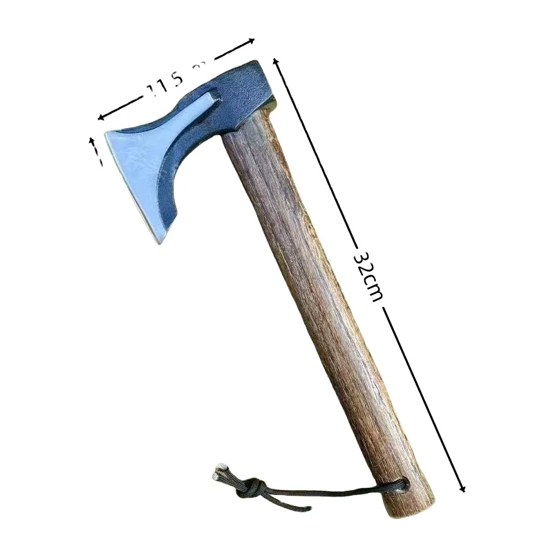 Niman Outdoor Long-Handle Axe Steel Hatchet for Carpentry Mountain Camping and Wood Chopping Bone Forging Hand Axe