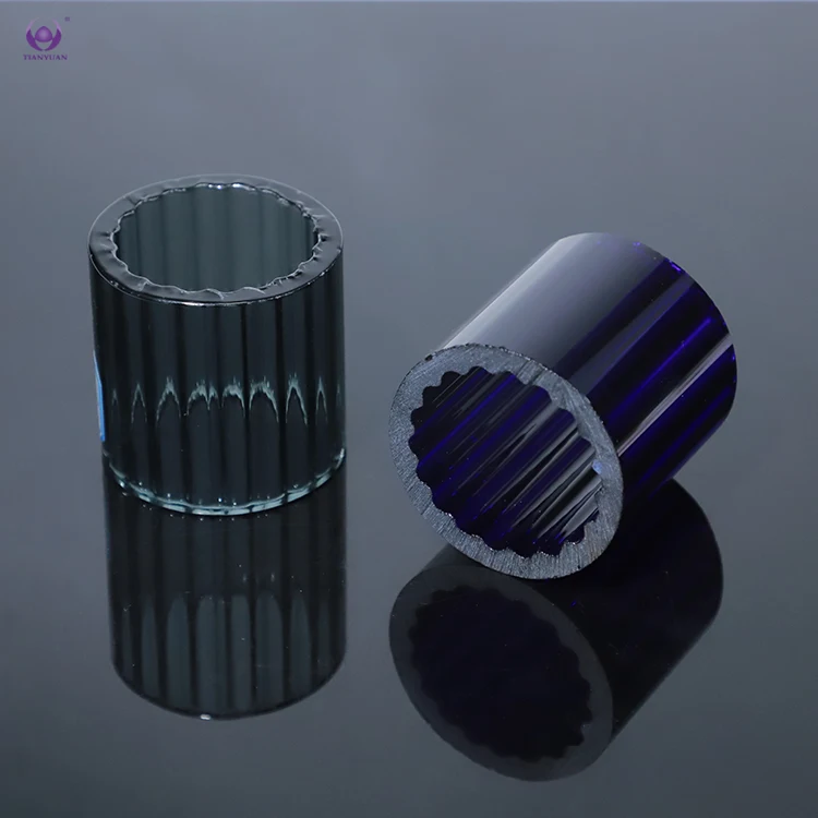 Colored Borosilicate Glass Tubes Custom Wall Thickness Inner Stripe Glass Tube Custom Diameter 50Mm 60Mm Glass Tubing