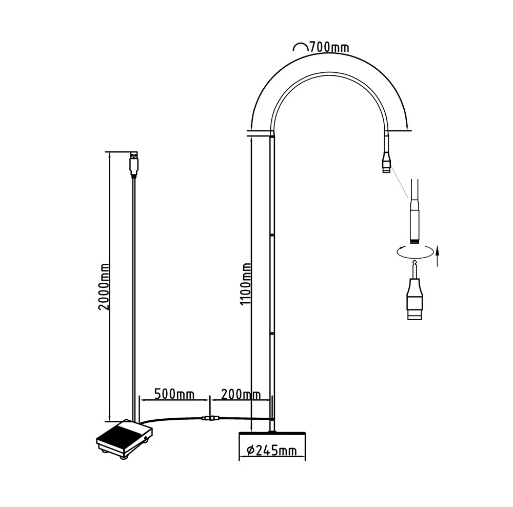10W Lash Light for Eyelash Tech Nail Tech with Foot Pedal Control Adjustable Spot Size UV Lash Light for Eyelash Extensions.jpg