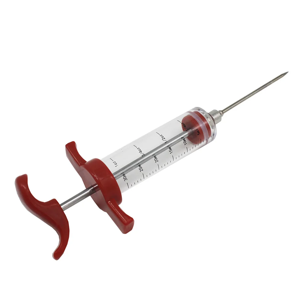Plastic Marinade Injector Turkey Chicken Steak Syringe with Screw-on Meat Needle Meat injector