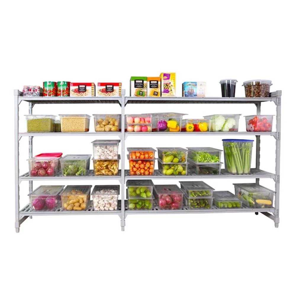 Durable And Stable Plastic Shelf Plastic Shelving with Steel Core
