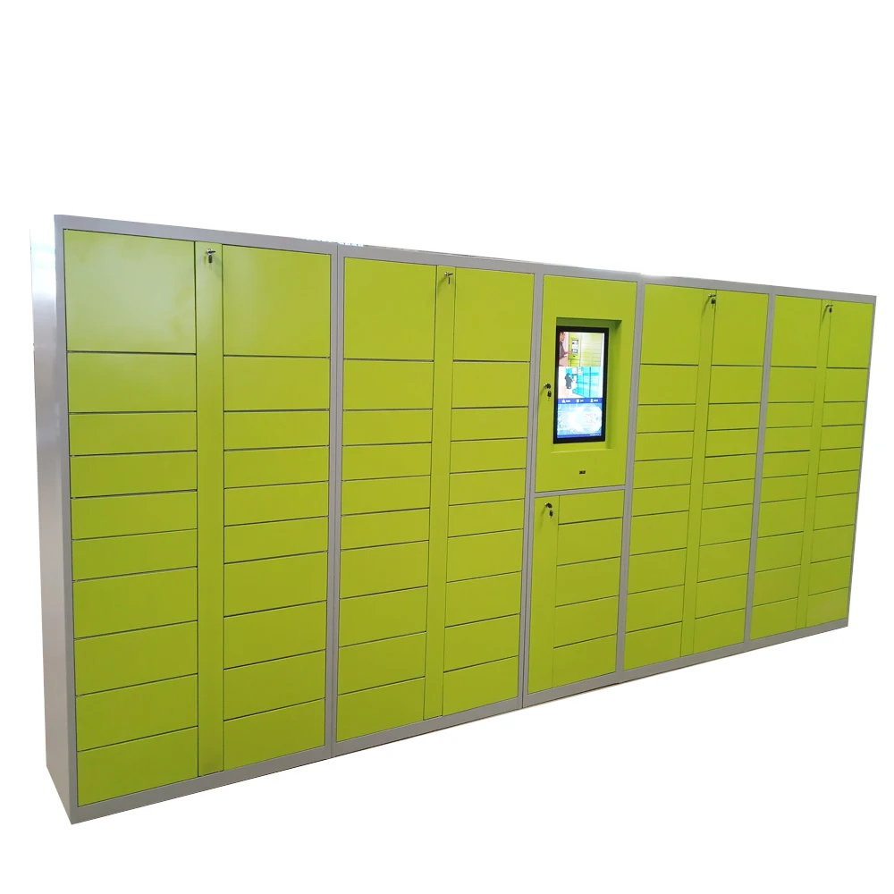 Supermarket Intelligent Locker 24 hours self-service automatic barcode password electronic parcel locker outdoor storage