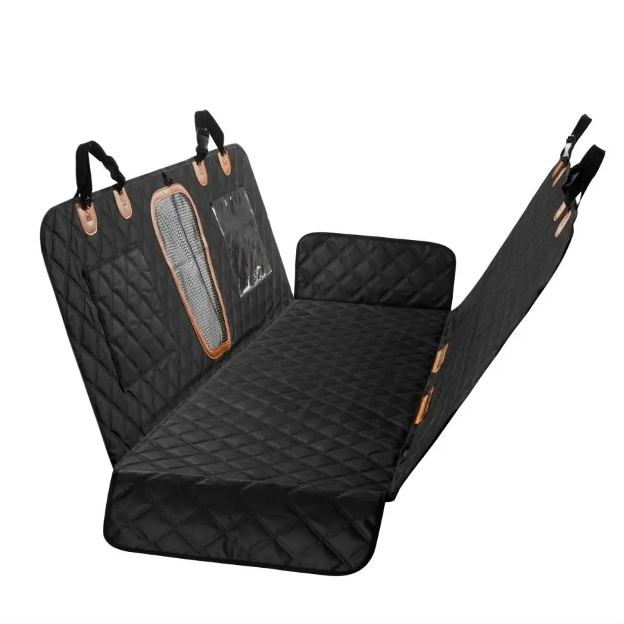 Car Seat Protector Nonslip Back Waterproof Oxford with Mesh Window Side Flap Dog Car Seat Cover for Back Seat for Cars